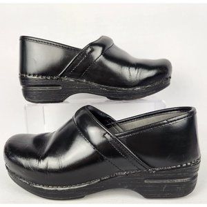 Dansko XP Clogs Women's 39 Sz 8.5-9 Black Leather Slip Resistant READ